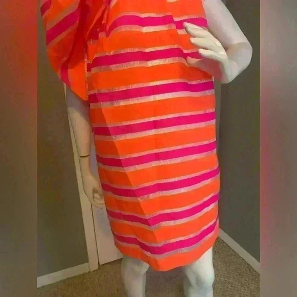 Marc by Marc Jacobs Red Snapper Multi Damisi Color Block Shift Dress Size Small - Picture 2 of 13